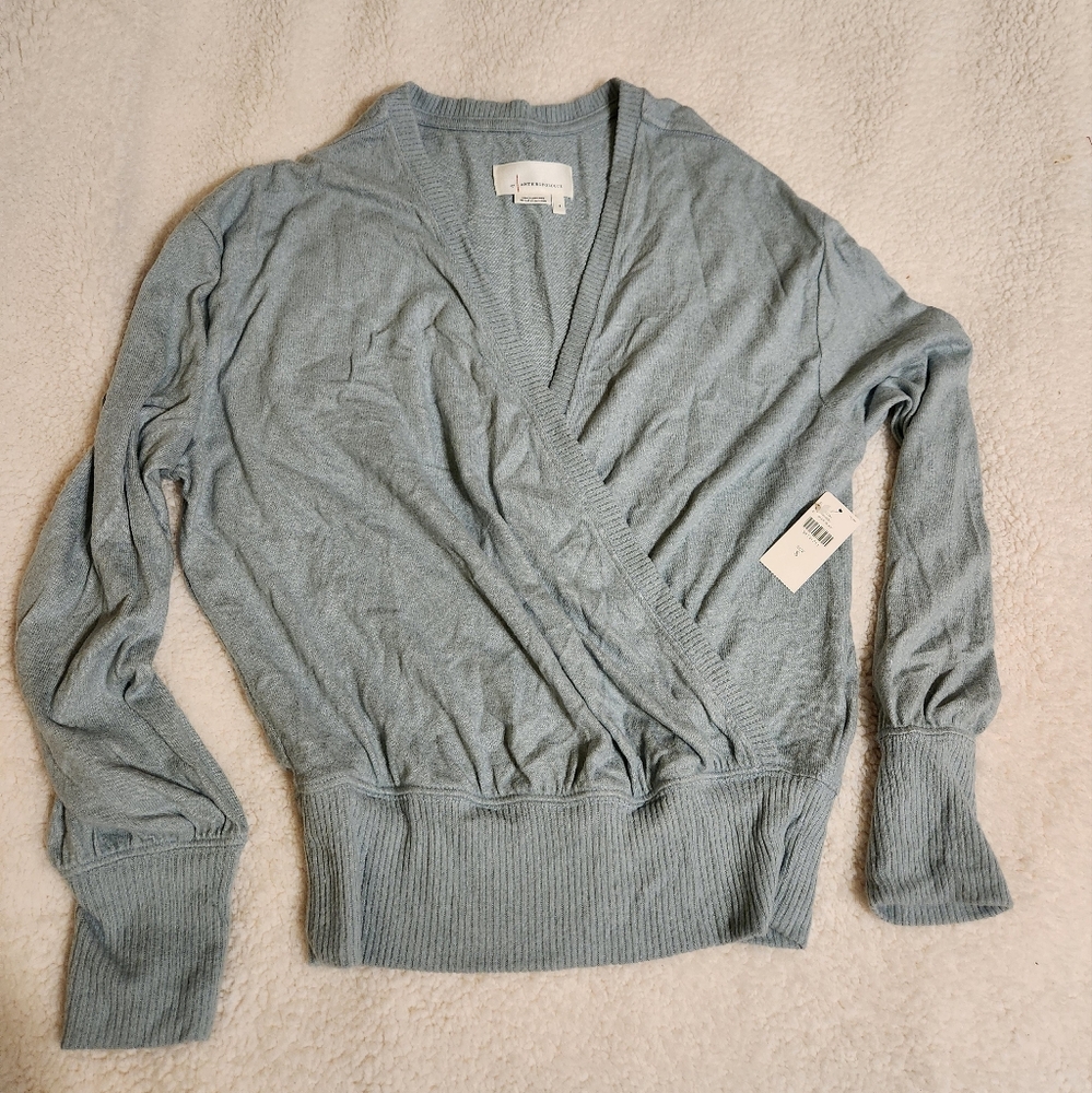 Anthropologie Plunge neck sweater